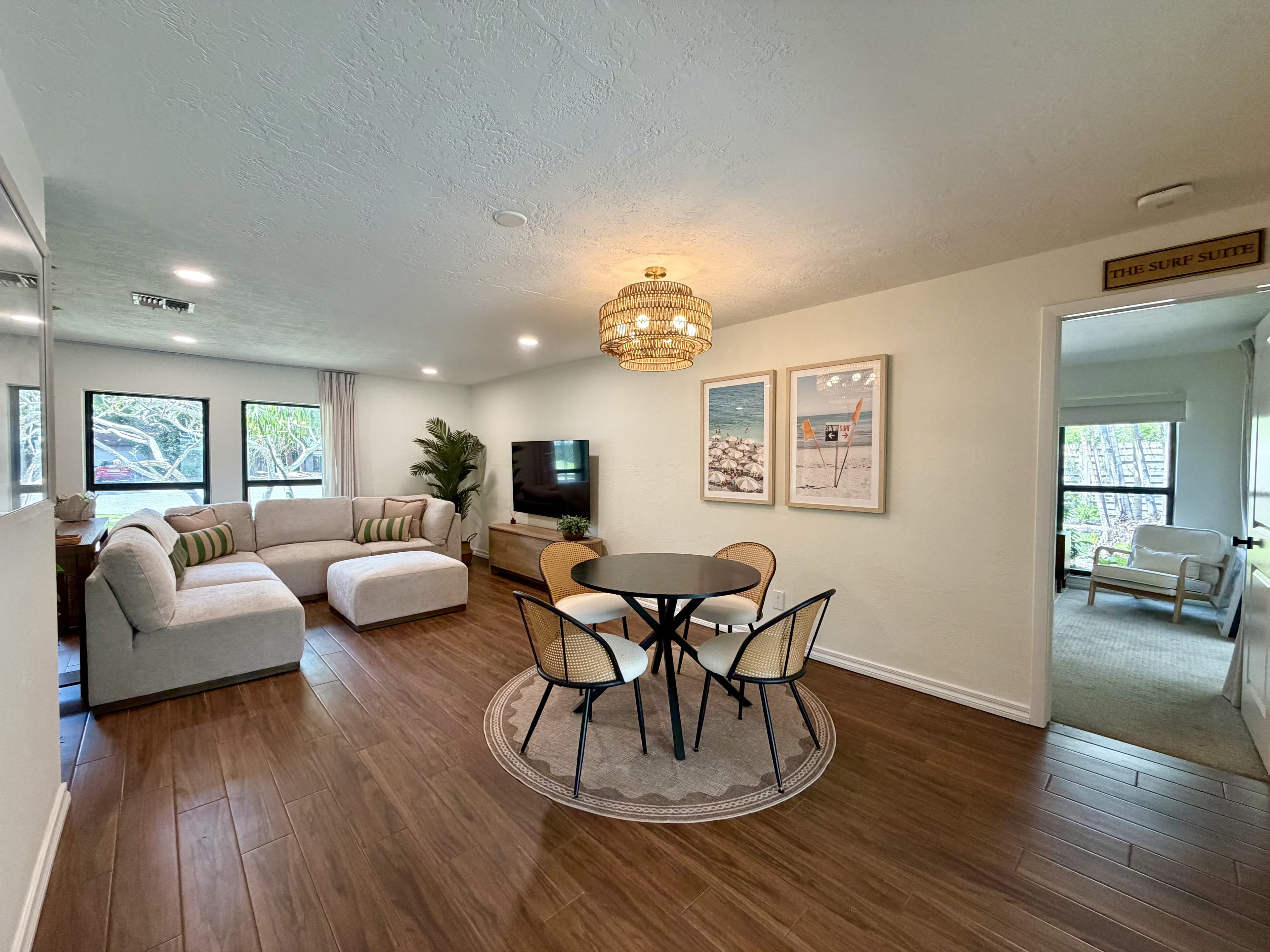 Florida room looking into the Surf Suite